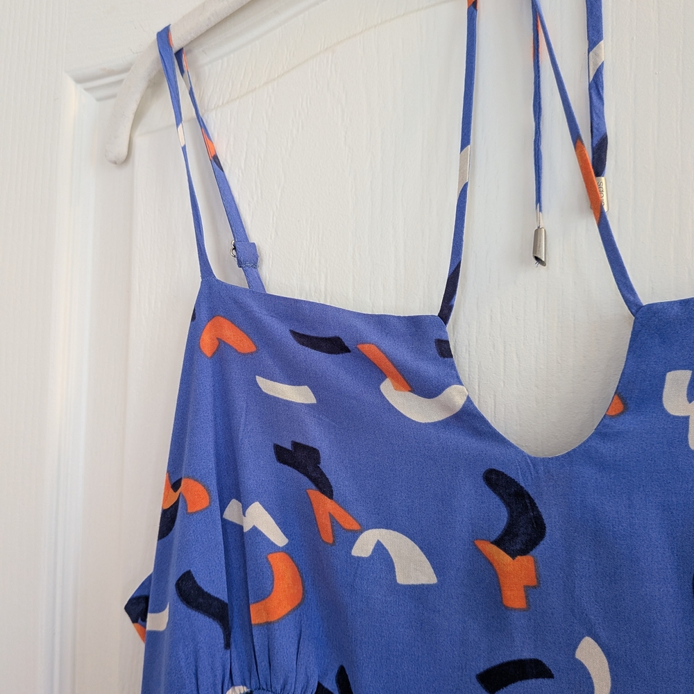 Blue Abstract Pattern Maxi Dress - Picture 5 of 12